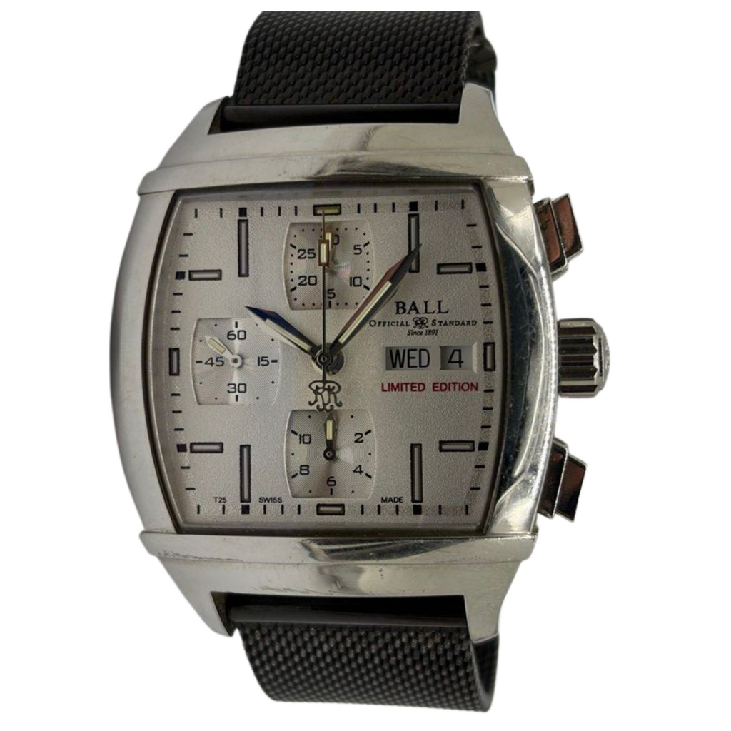 Ball Conductor Chronograph Limited Edition Automatic White Dial Watch CM1068D
