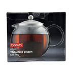 Bodum Assam Tea press with glass handle and colored plastic lid Off white 1.0 L
