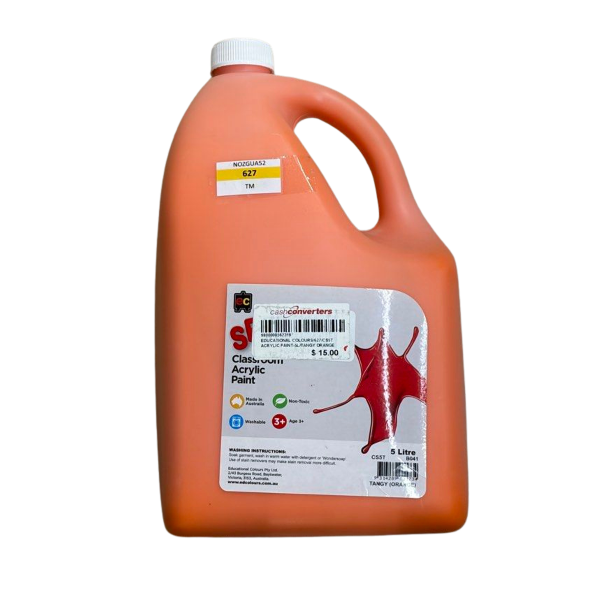 Educational Colours Classroom Splash Acrylic Paint, 5L