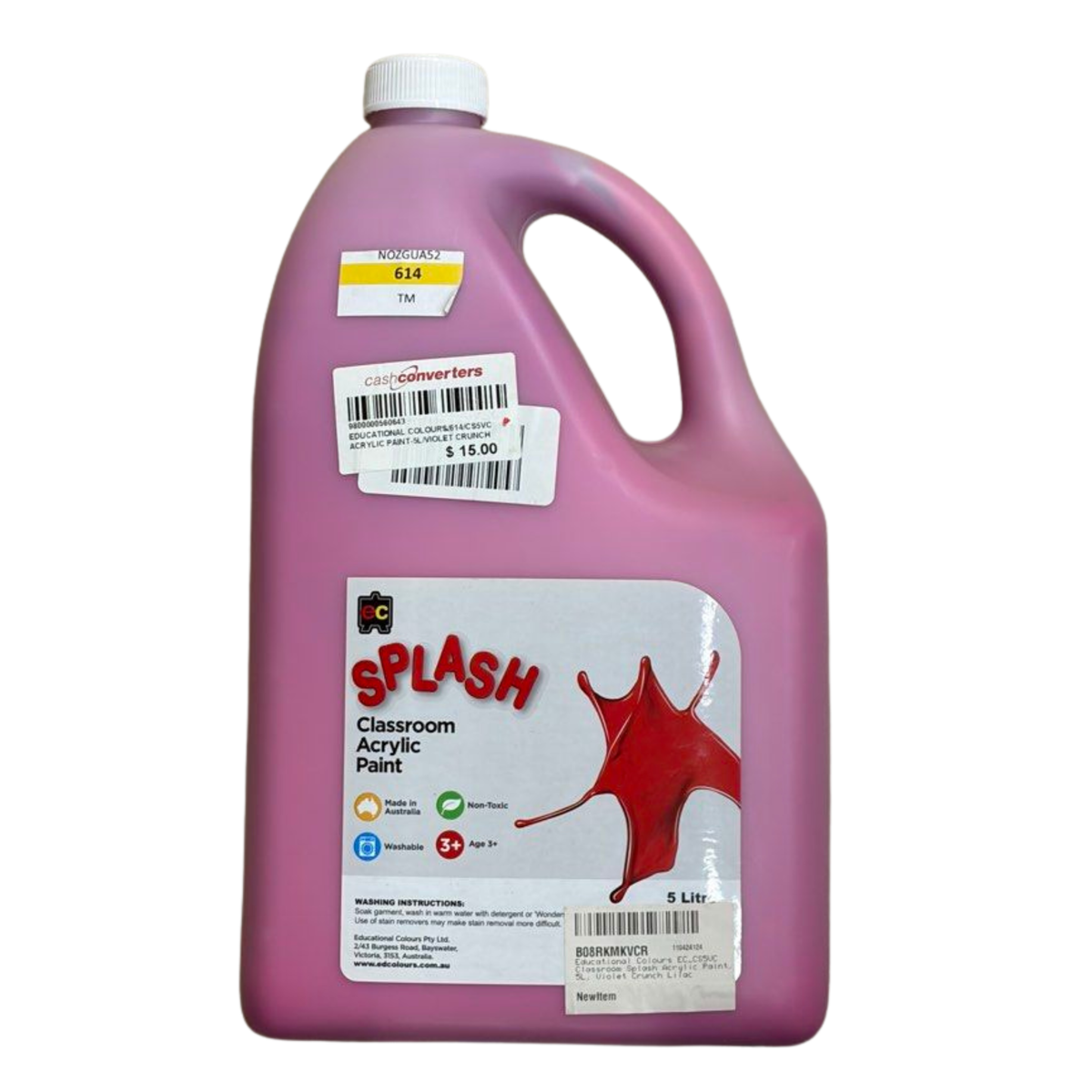 Educational Colours Classroom Splash Acrylic Paint, 5L