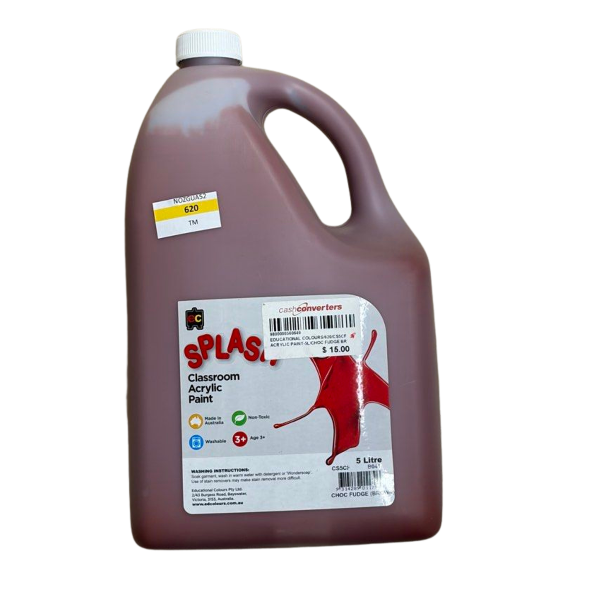 Educational Colours Classroom Splash Acrylic Paint, 5L