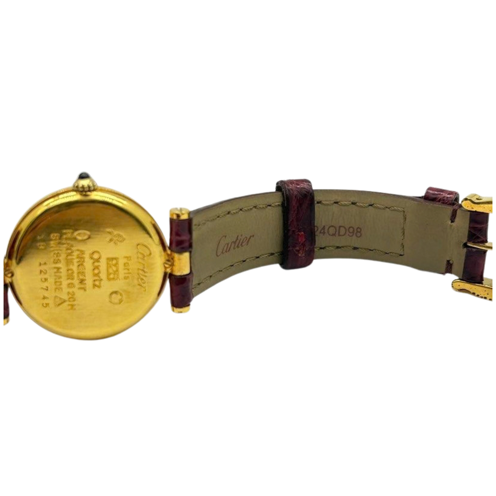 Cartier Must De Vendome Vermeil Red/Gold Dial 24mm Quartz Watch