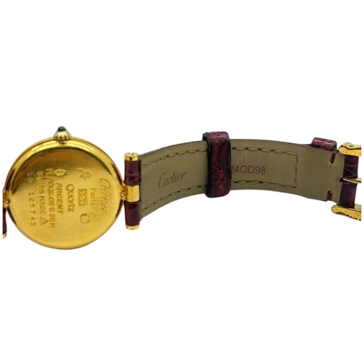 Cartier Must De Vendome Vermeil Red/Gold Dial 24mm Quartz Watch