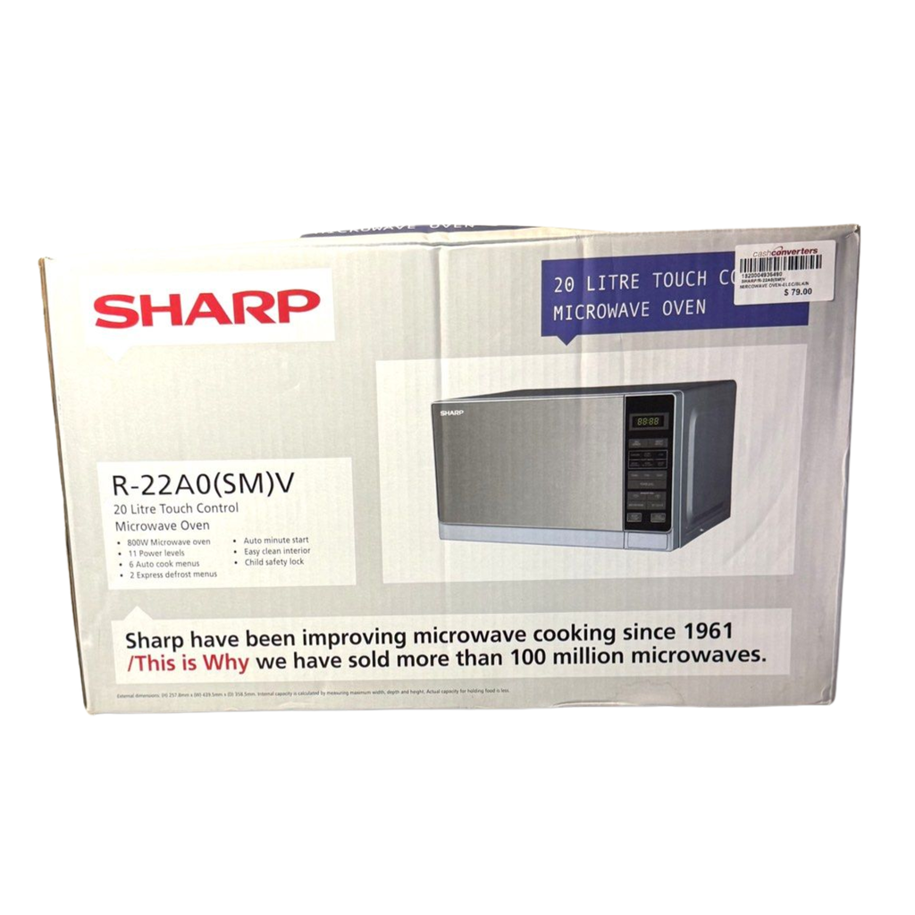 SHARP R-22A0(SM)V Microwave Oven-20L Touch Control