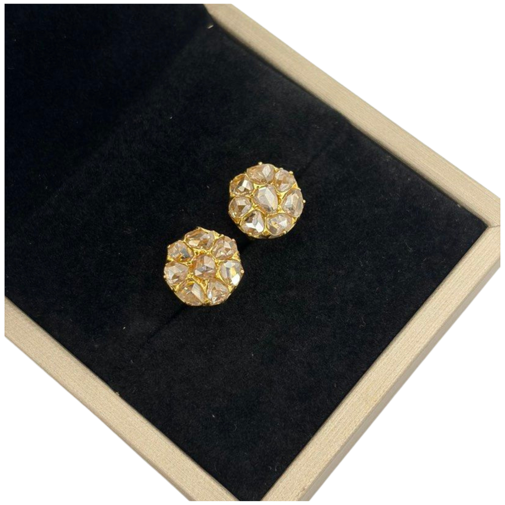 20K Yellow Gold Natural Intan Earring