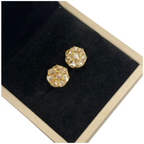20K Yellow Gold Natural Intan Earring
