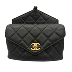 Chanel Carry With Chic Chain Flap Waist Bag Quilted Lambskin Black