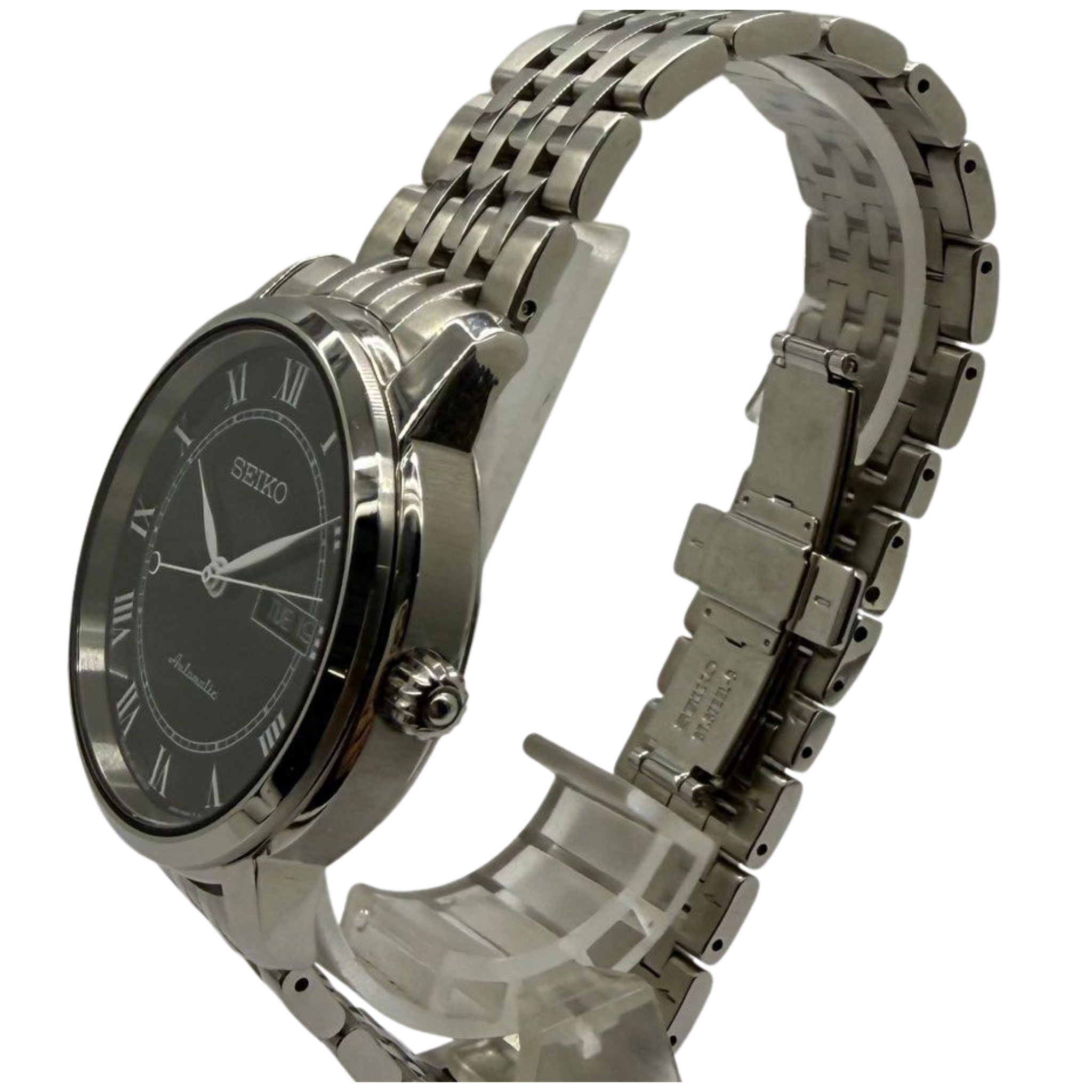 Seiko Presage Automatic 24 Jewels 39mm Automatic Black Dial Watch Secondary image