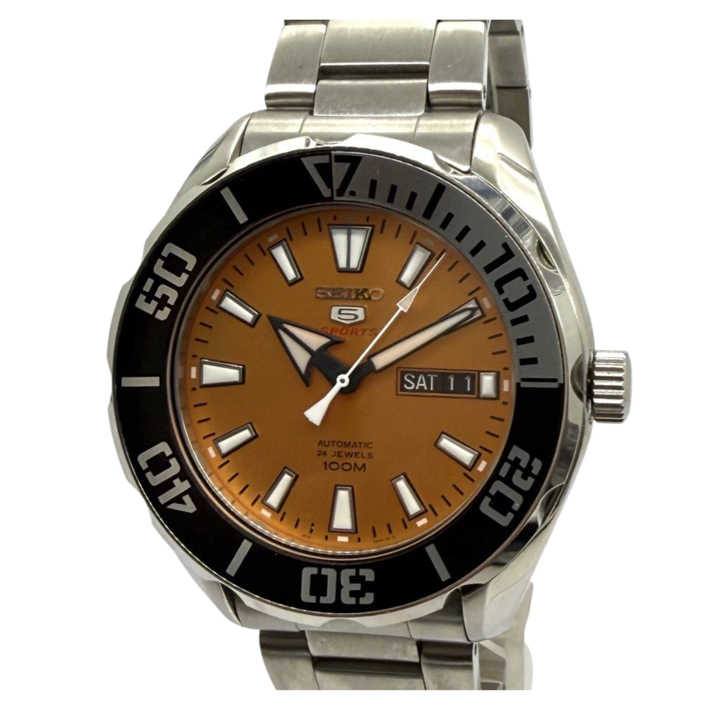 Seiko 5 Sports Automatic Watch Orange Dial