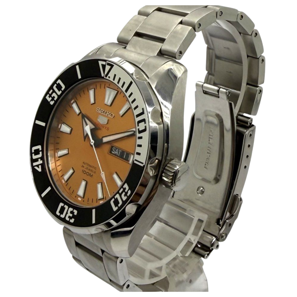 Seiko 5 Sports Automatic Watch Orange Dial