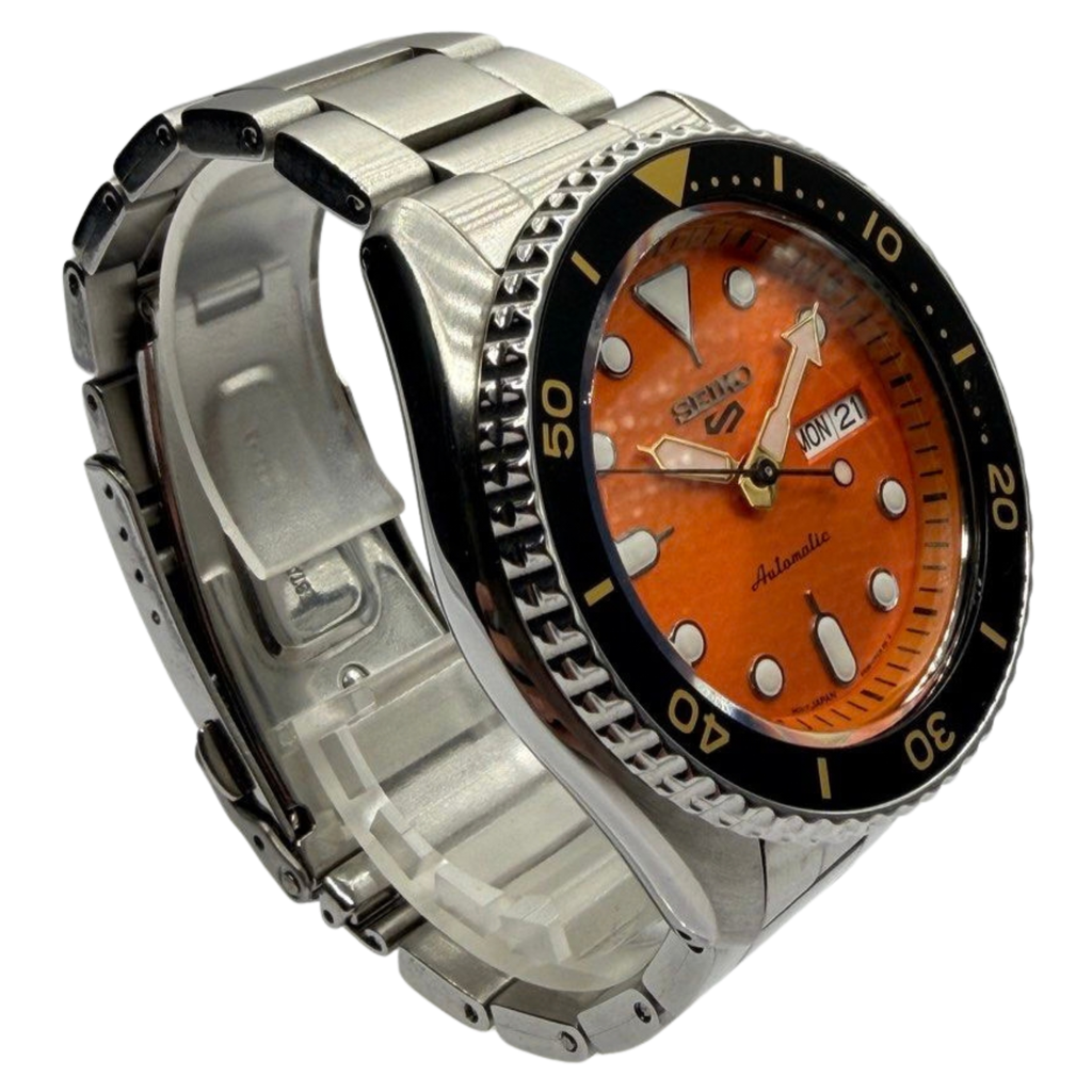 Seiko SRPD59 42.5mm Automatic Orange Dial Watch