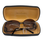 Bvlgari Rimless Black Frame Sunglasses 6040