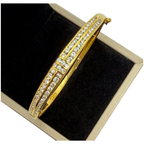 750 Yellow Gold Natural Diamond Bangle