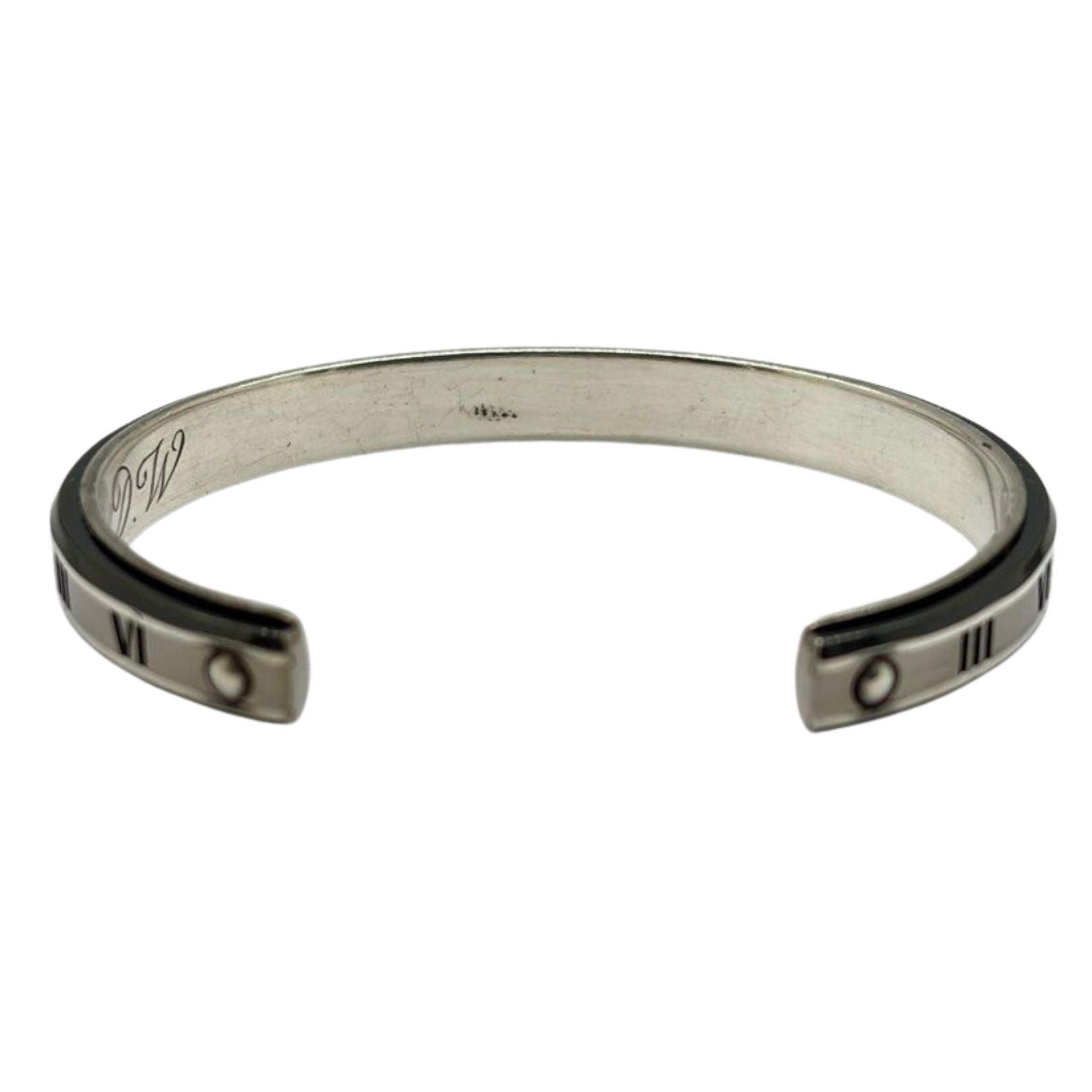 Tiffany & Co Narrow Atlas Titanium x Silver Bangle Cuff