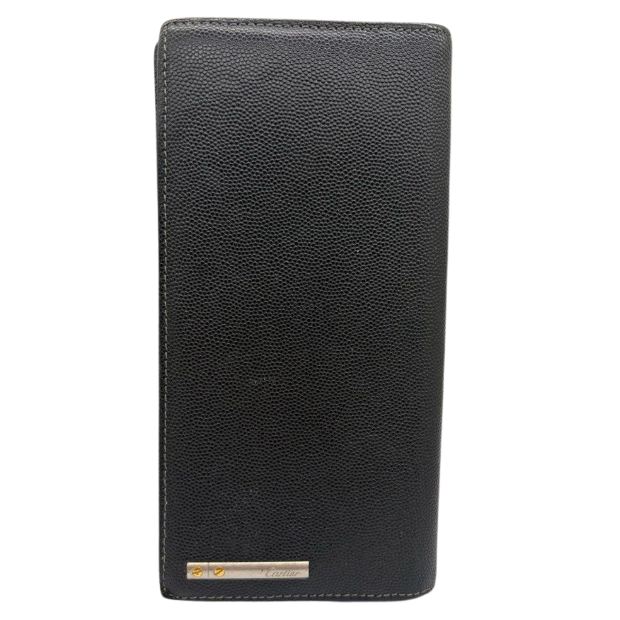 Cartier Leather Bi-Fold Long Wallet, Black Main image