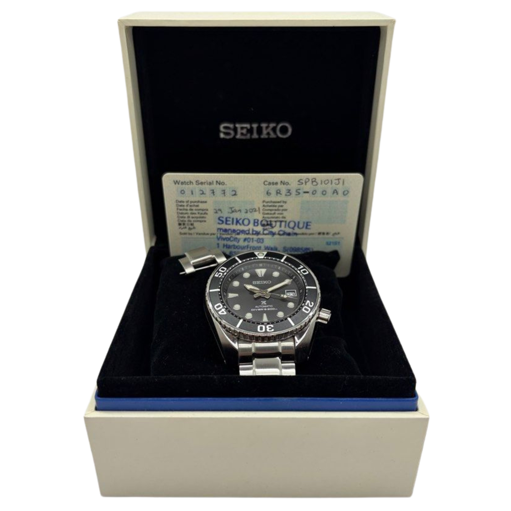 Seiko Prospex SPB101J1 Black Sumo 45mm Automatic Black Dial Watch