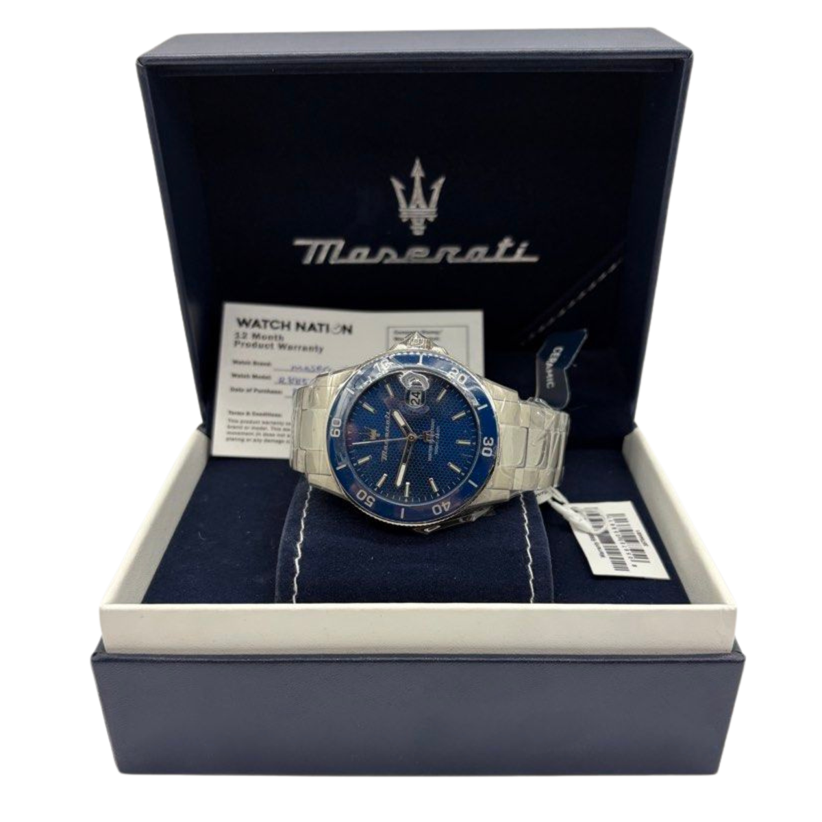Maserati Competizione 43mm Quartz Blue Dial Men's Watch