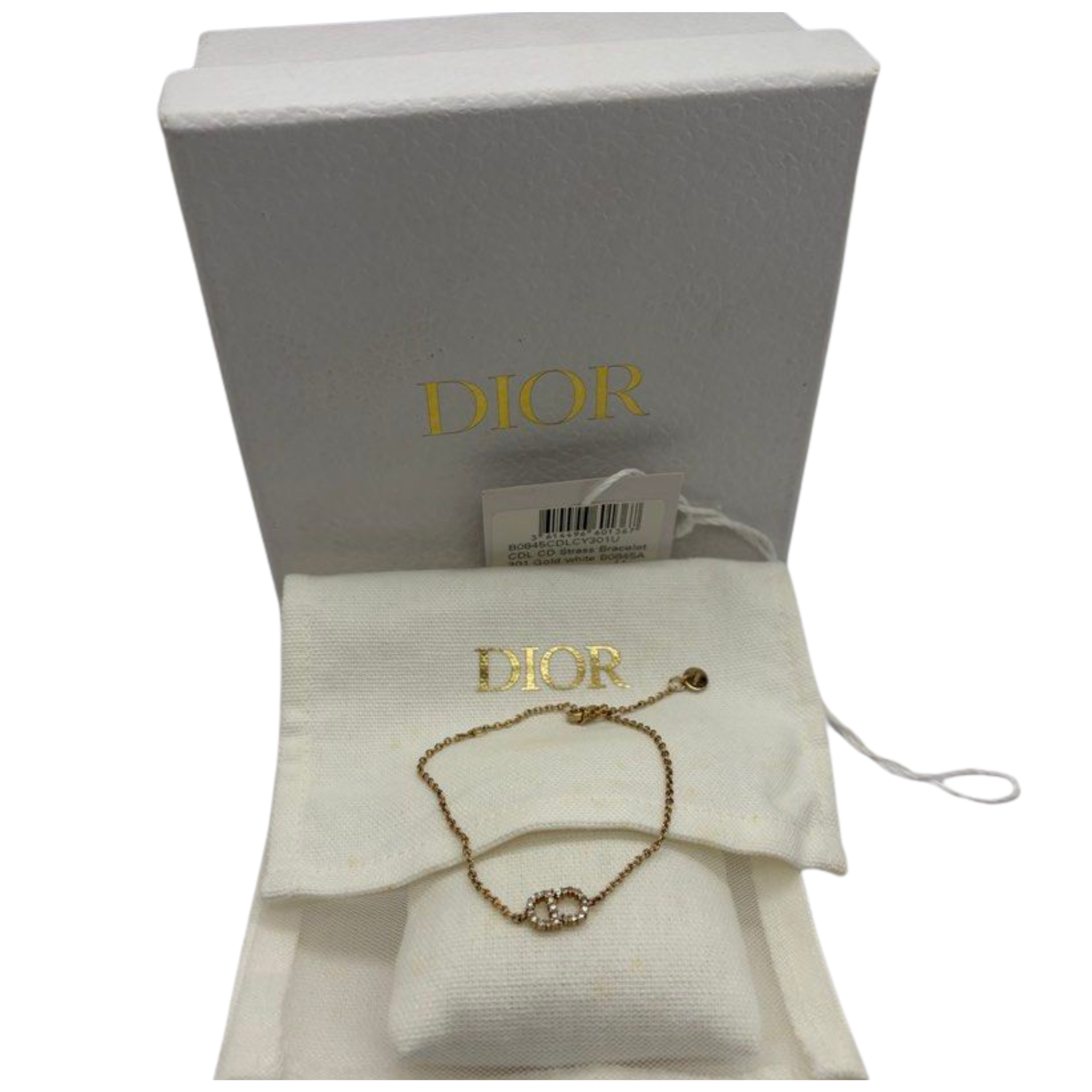 Dior Petit CD Bracelet Gold-Finish Metal and Silver-Tone Crystals Secondary image