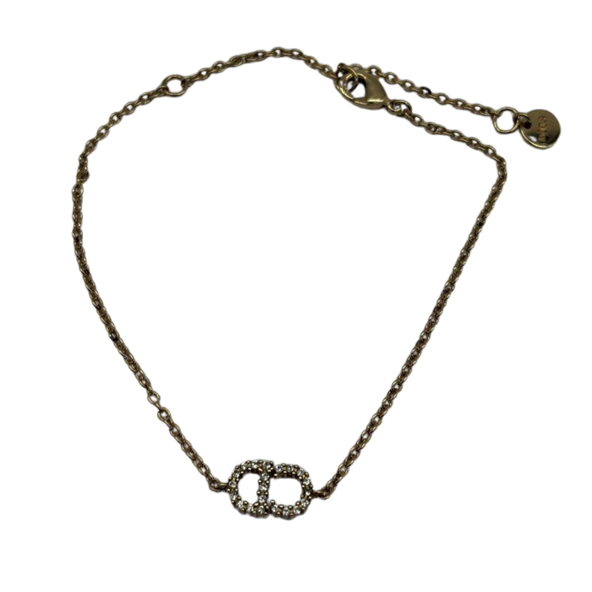 Dior Petit CD Bracelet Gold-Finish Metal and Silver-Tone Crystals Main image