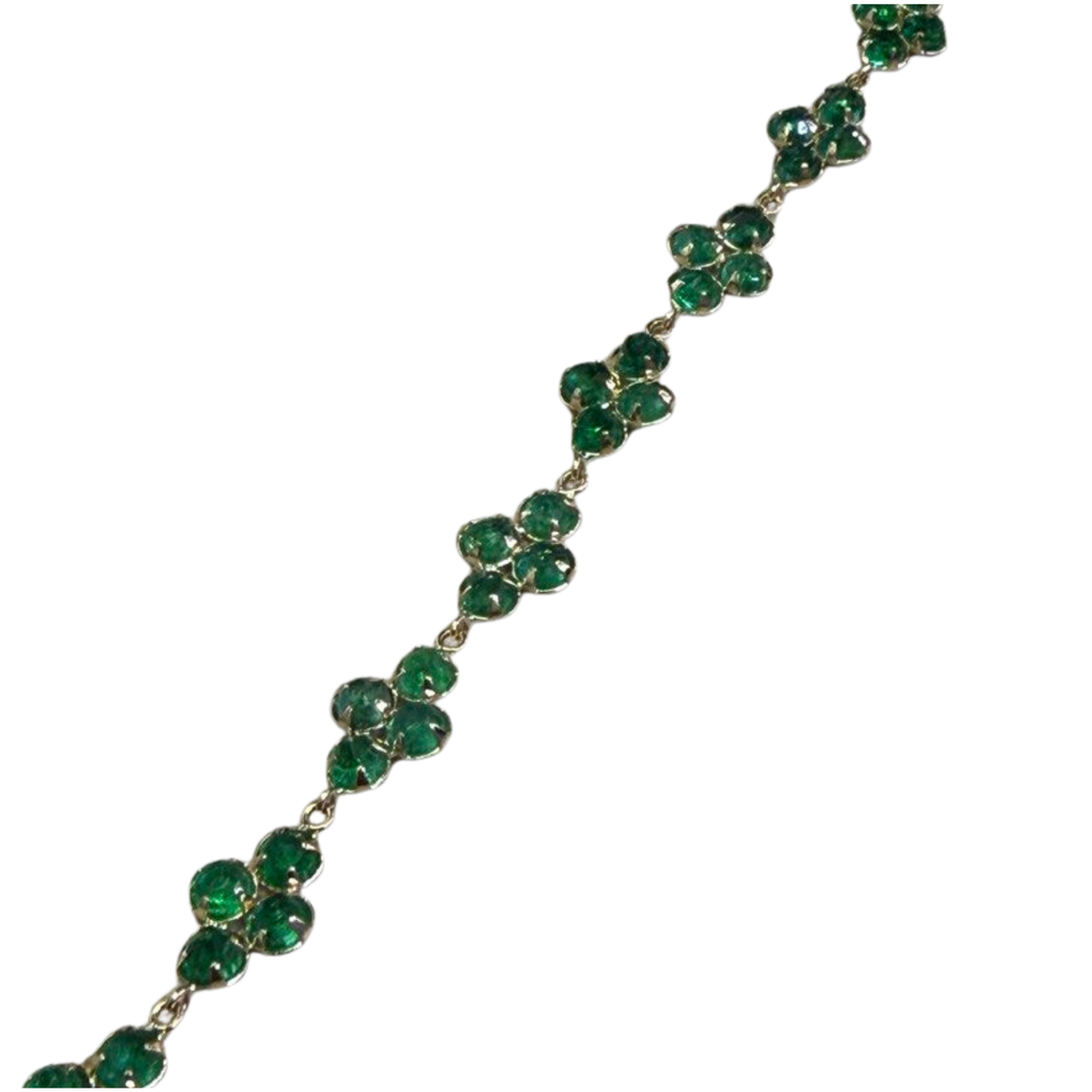 18K Yellow Gold Natural Emerald Bracelet
