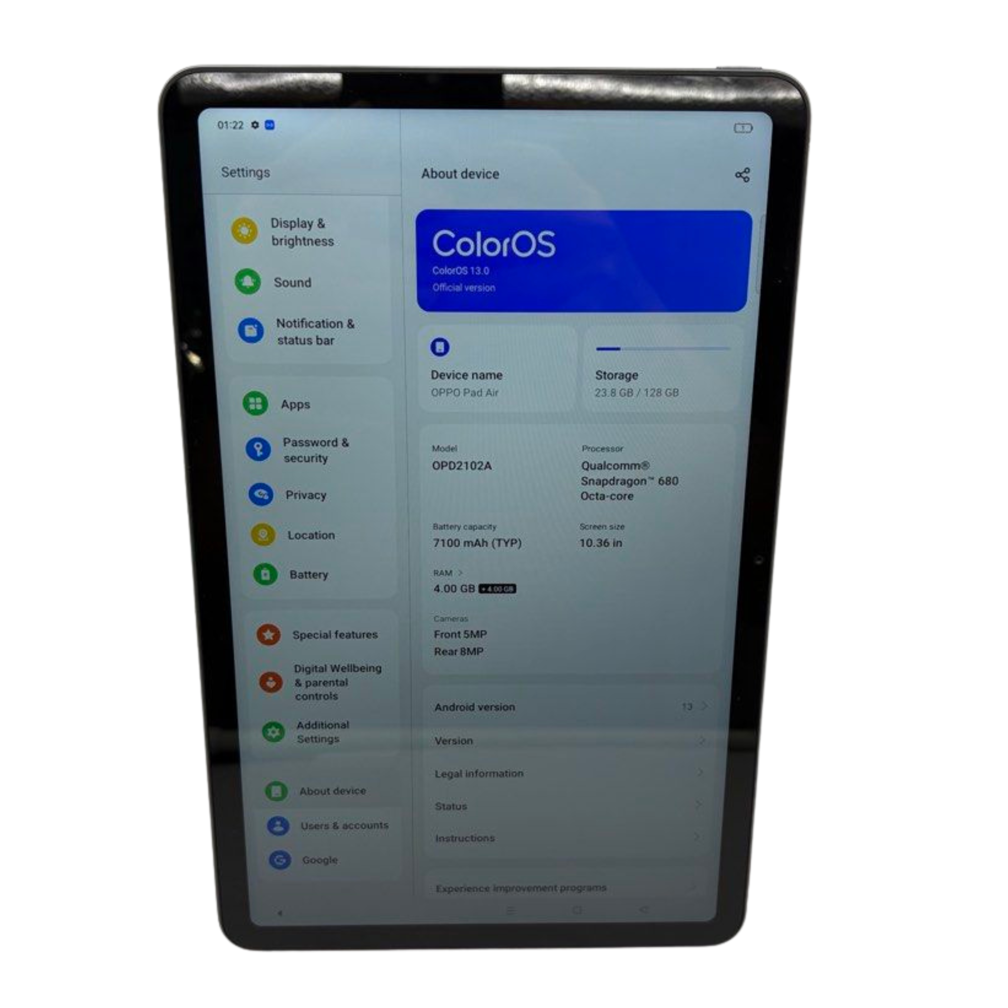 Oppo Pad Air (WiFi) Grey 128GB