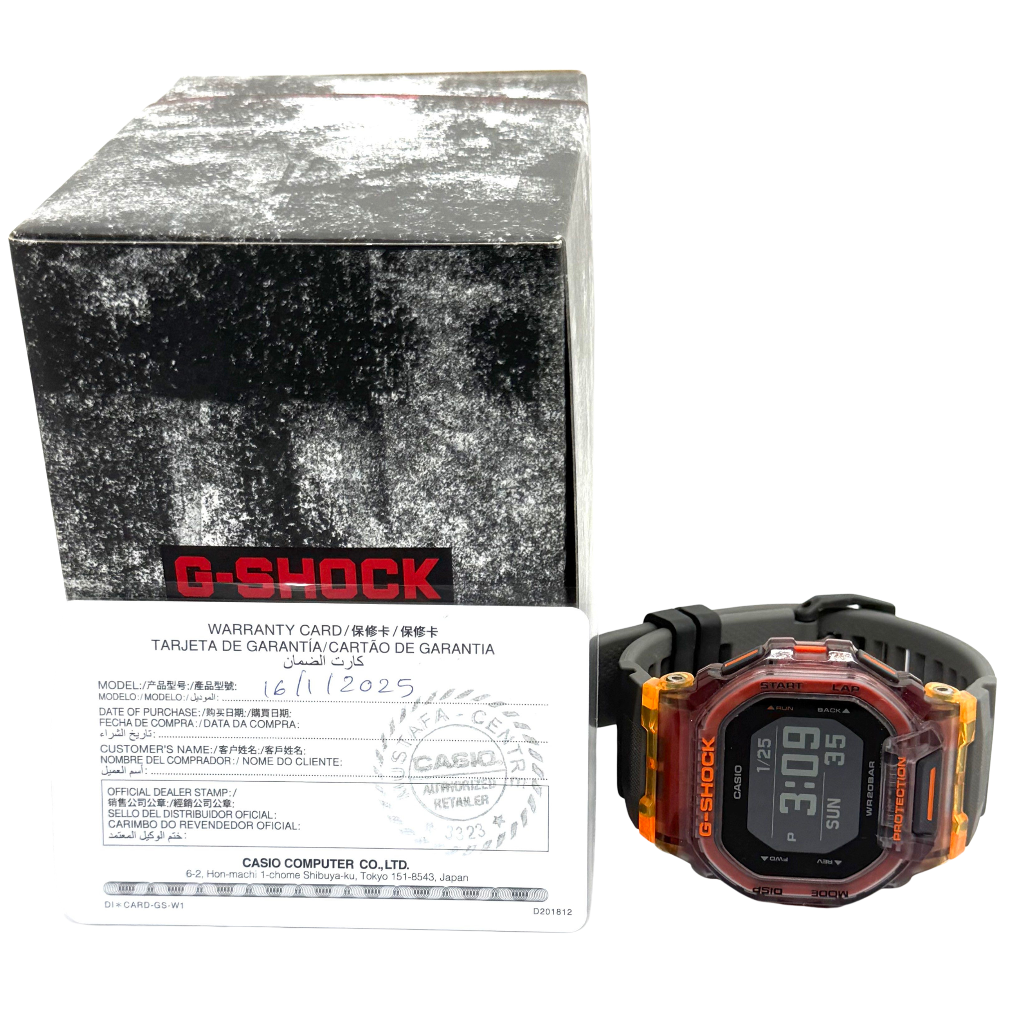 Casio G-Shock GBD-200SM-1A5 Black Orange Resin Strap Men Watch Main image