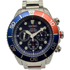 Seiko SSC019 Solar Chronograph 43mm Blue Dial Watch