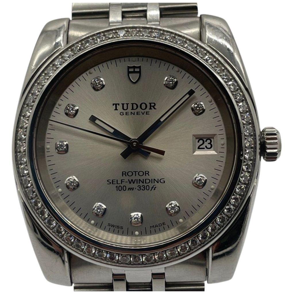 Tudor Classic 38mm Diamond Steel Automatic Watch 21020