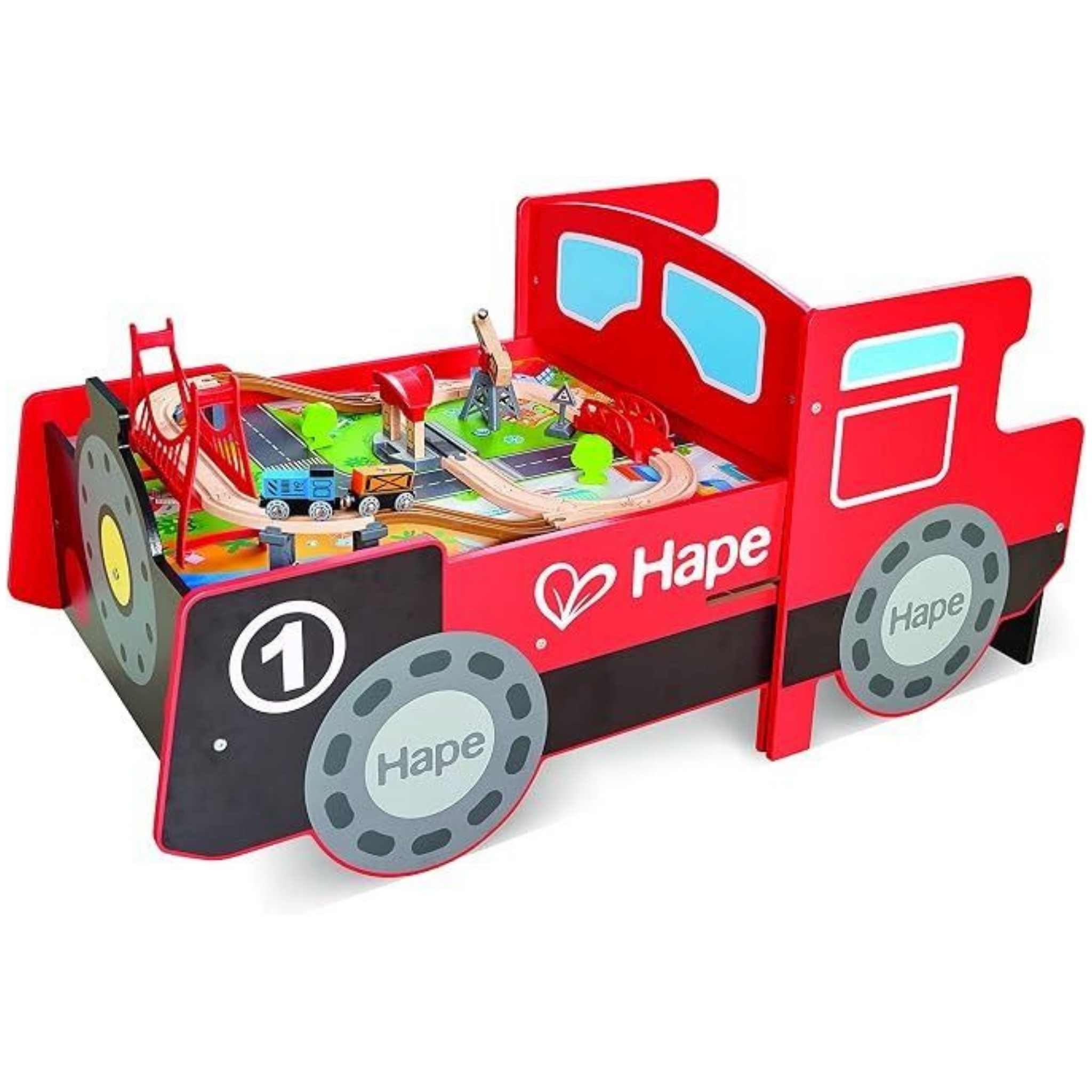 Hape E3769 Railway Table Play Set with Ride On