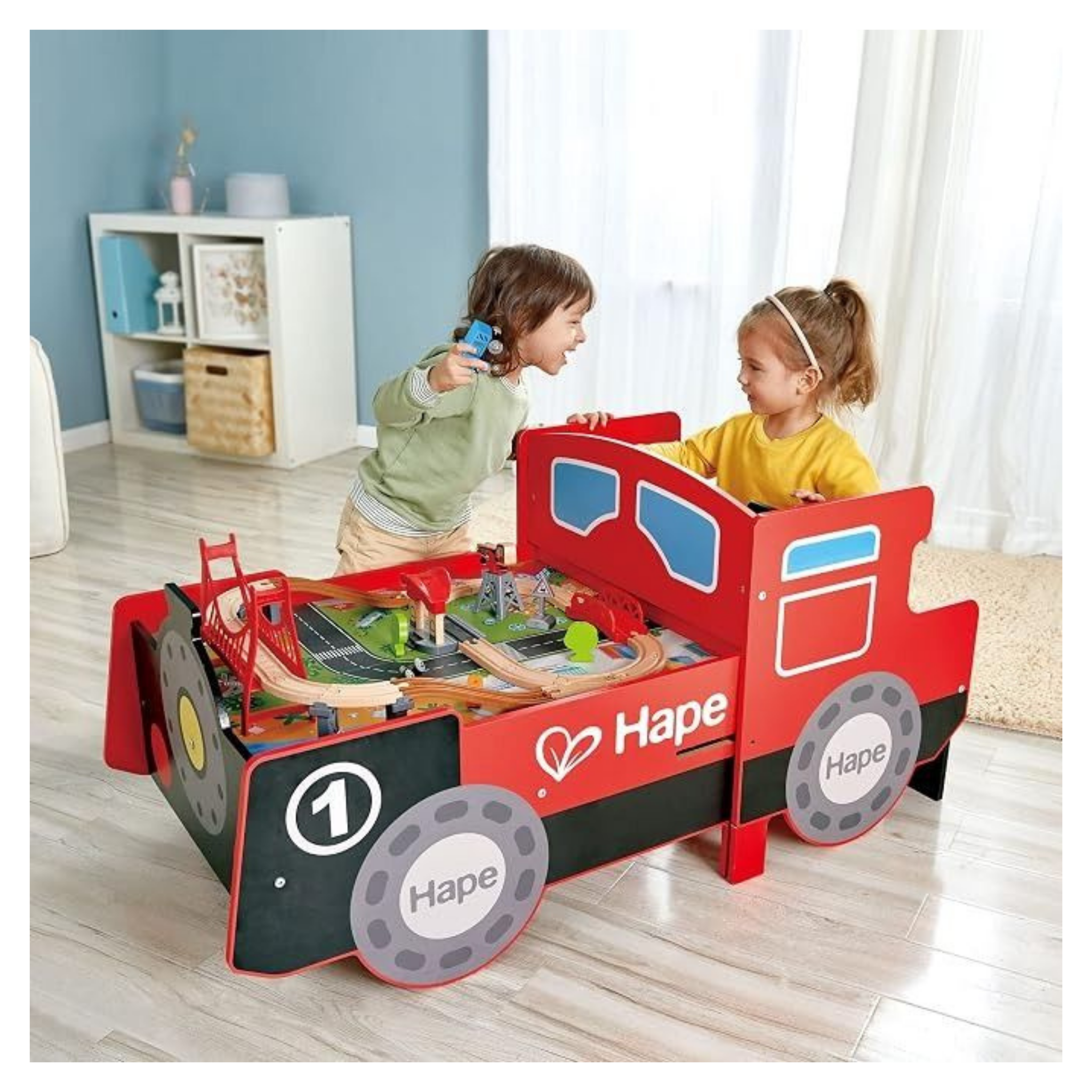 Hape E3769 Railway Table Play Set with Ride On