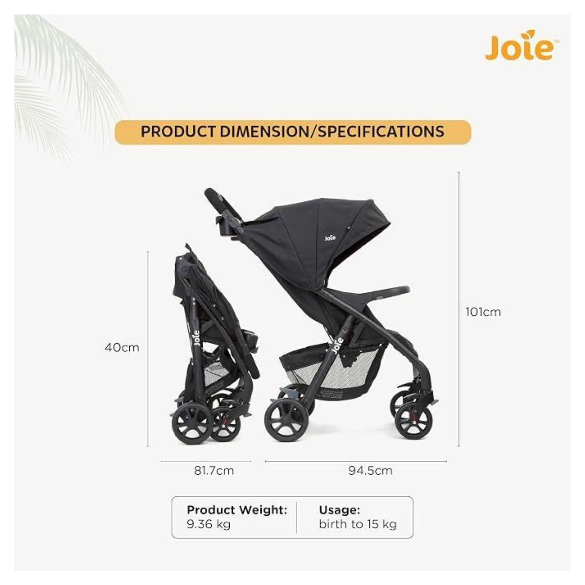 Joie Muze Lx Stroller, Coal