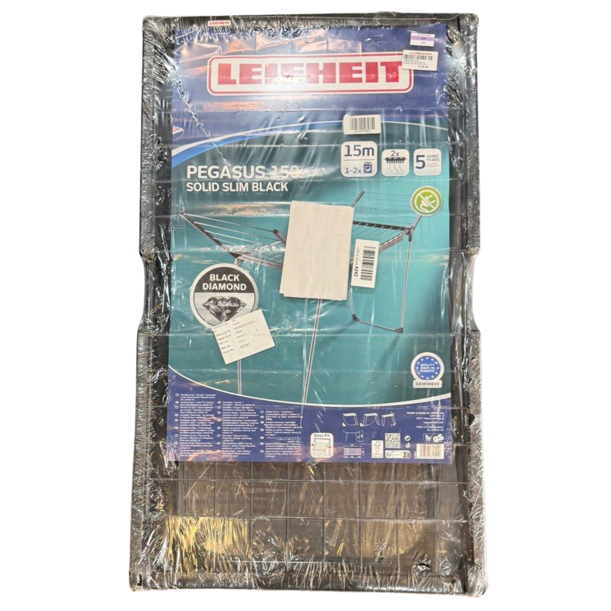 Leifheit Laundry Dryer Oegasus 150 Solid Slim Black