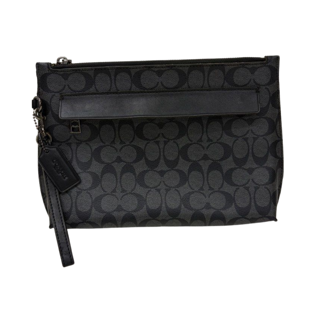 Coach Carryall Pouch in Signature Canvas Clutch Bag