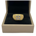 750 Yellow Gold Natural Diamond Men’s Ring