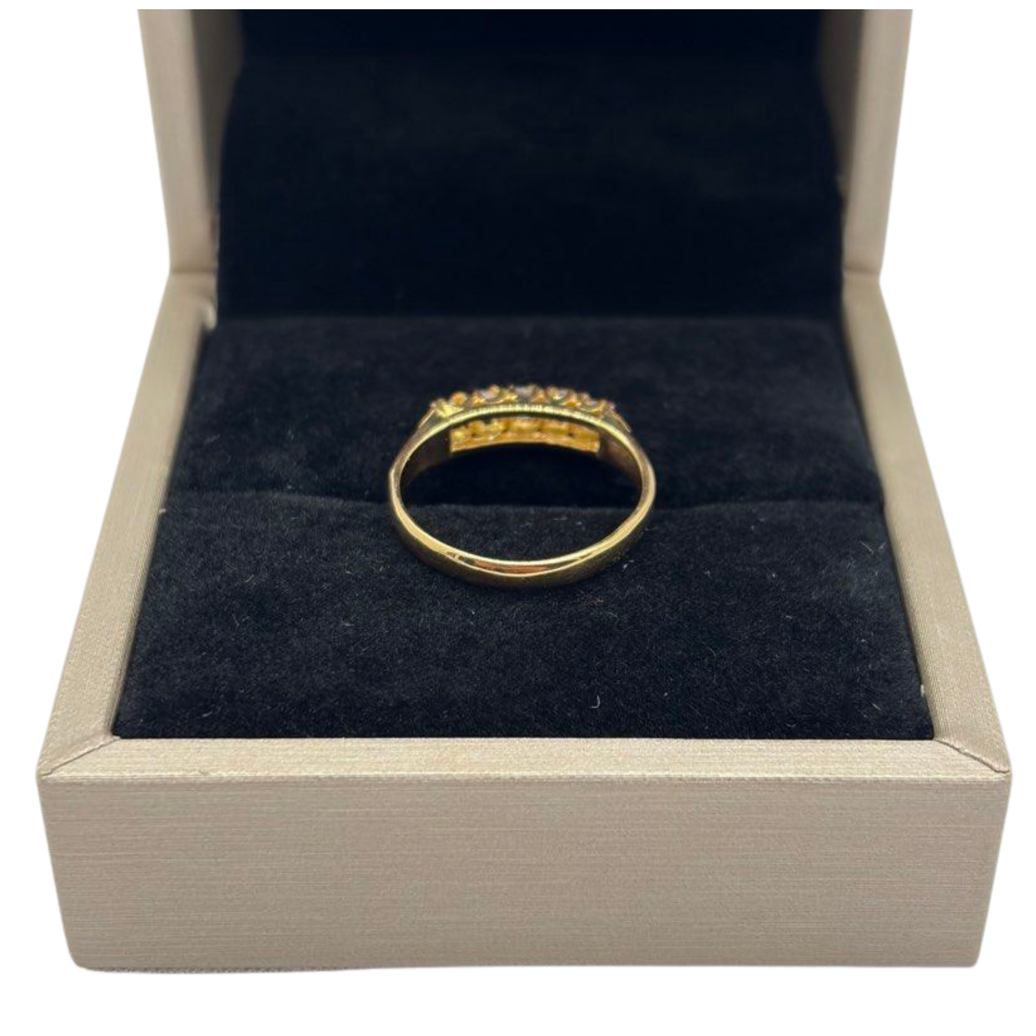 18K Yellow Gold Natural Diamond Ring