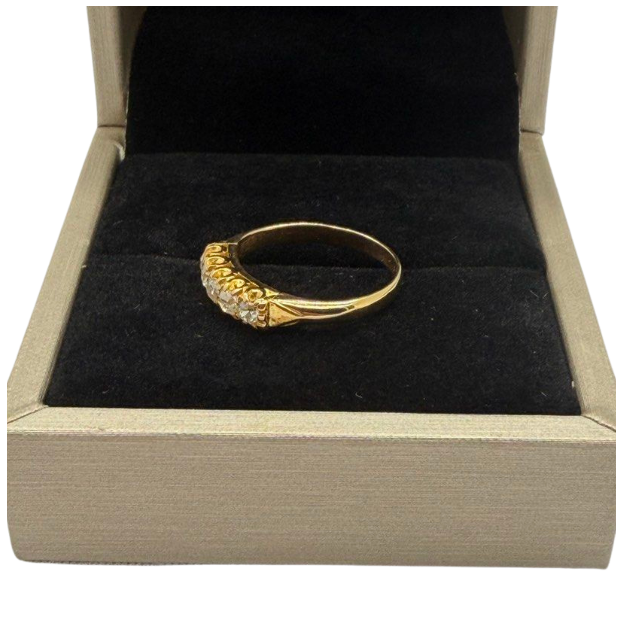 18K Yellow Gold Natural Diamond Ring