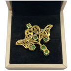 750 Yellow Gold Natural Jadeite (Type-A) & Diamond Pendant/Brooch