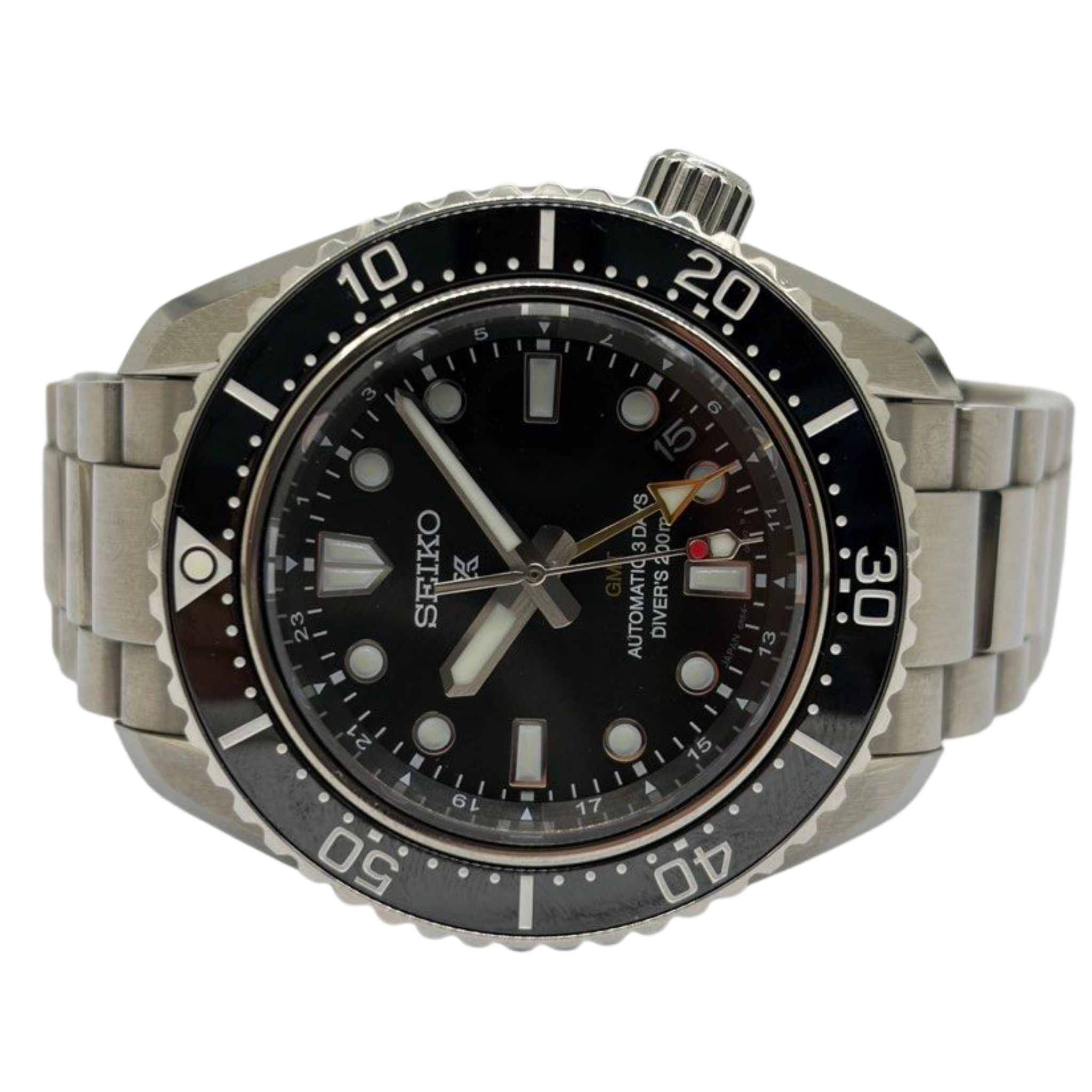 Seiko Prospex SPB383J1 42mm GMT Automatic Black Dial Watch