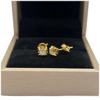 850 Yellow Gold Natural Diamond Earring