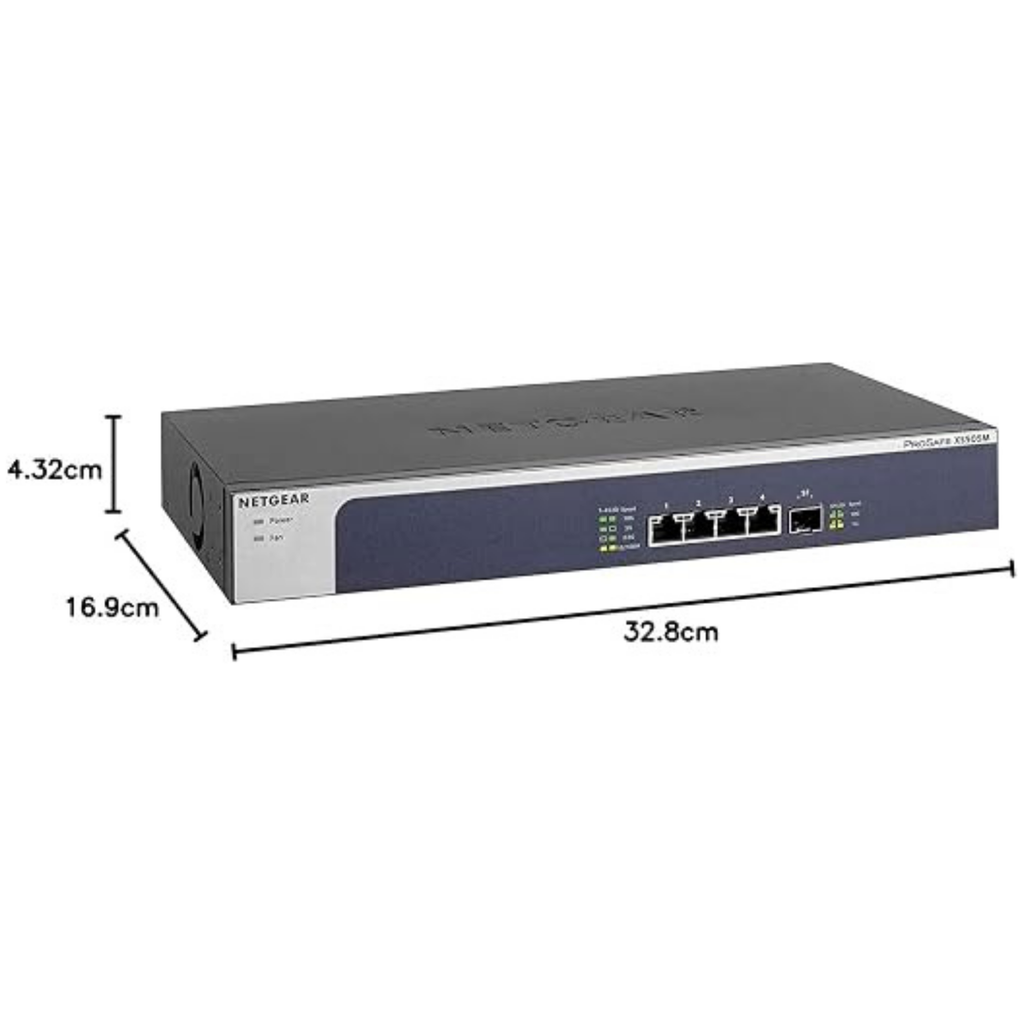 NETGEAR XS505M 5-Port 10GbE/Multi-Gigabit Unmanaged Switch with SFP+