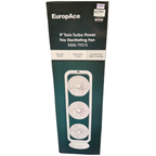 EuropAce 9" Trio Turbo Oscillating Fan EQQ 7931S (Black) | Detachable Fan blade & Compact Base