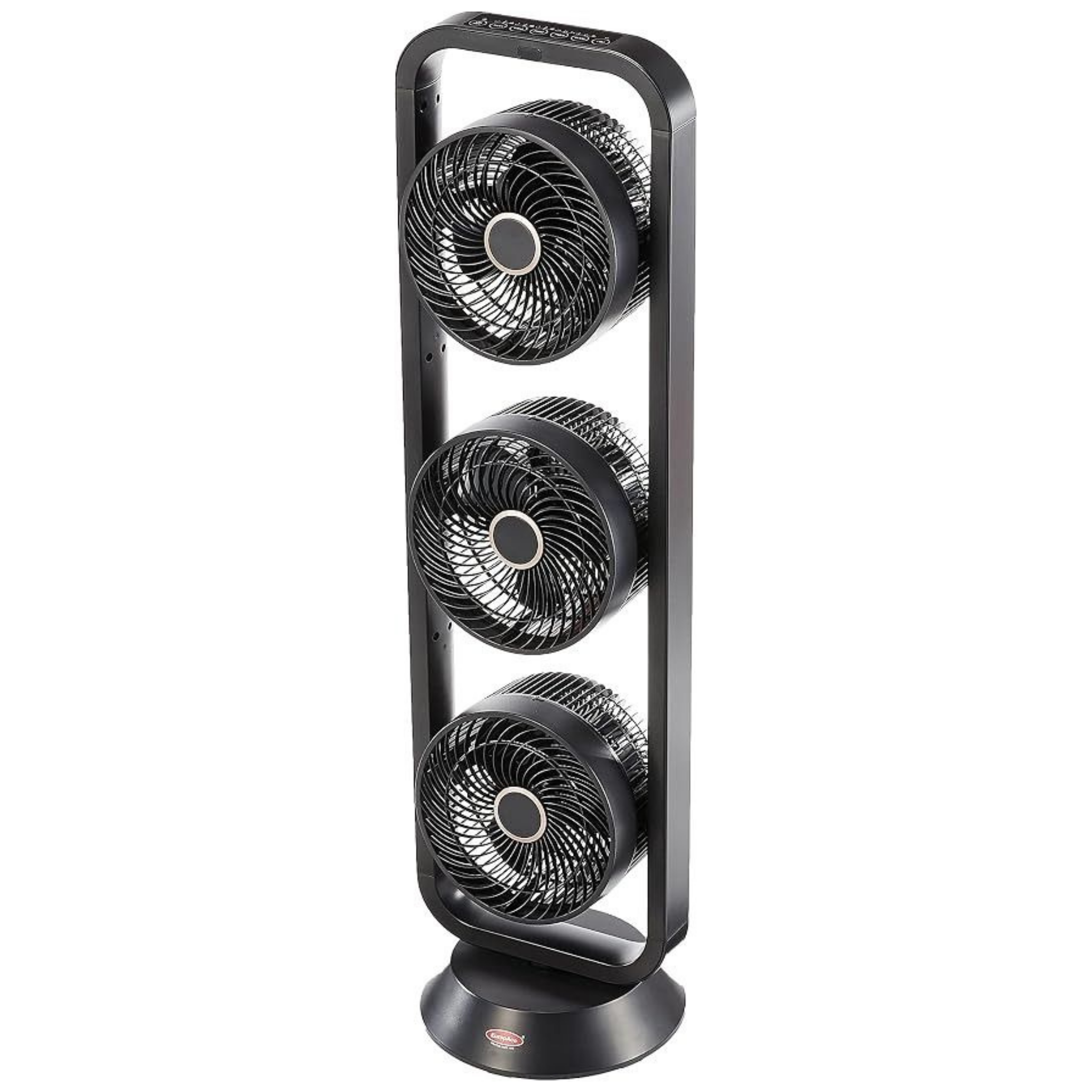 EuropAce 9" Trio Turbo Oscillating Fan EQQ 7931S (Black) | Detachable Fan blade & Compact Base