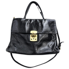 Miu Miu Black Leather Top Handle