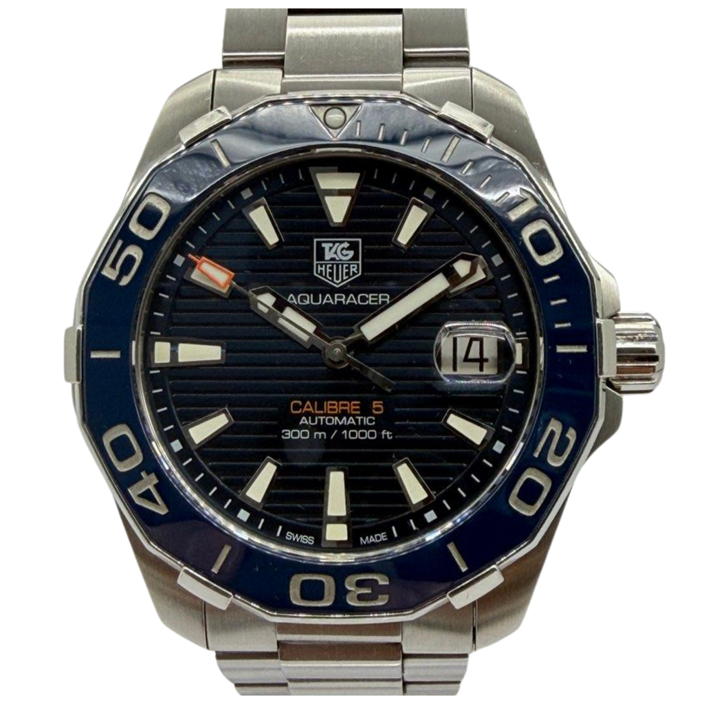 Tag Heuer Aquaracer Calibre 5 WAY211C 41mm Automatic Blue Dial Watch
