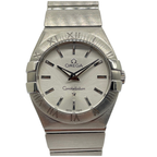 Omega Constellation 28mm Quartz Steel Silver Dial Watch