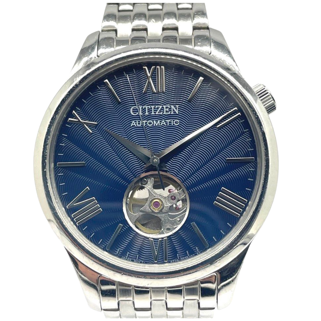 Citizen Open Heart 40mm Automatic Blue Dial Steel Watch NH9130-84L