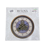 CLOCK-WALL/Bulova C4835 Gears in Motion Wall Clock, 12.8, Brown CherryGEAR IN MOTION/BROWN CHERRY BULOVA 180/C4835