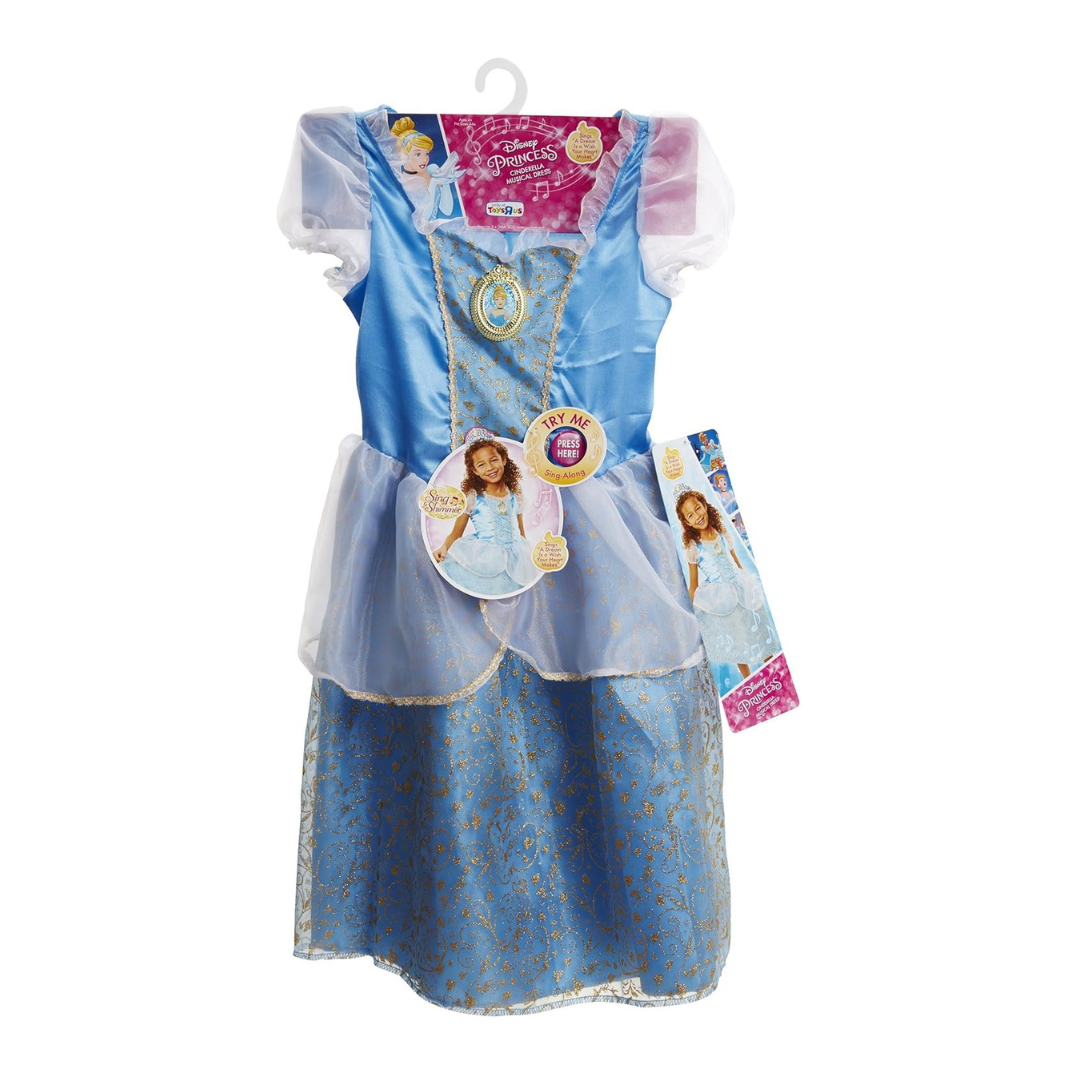 Disney Princess Cinderella Dress Costume, Sing & Shimmer Musical Sparkling Dress