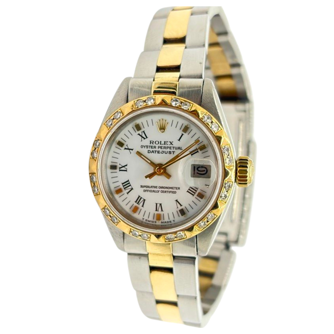 Rolex Oyster Perpetual 26mm Half Gold Automatic Watch 6917-3