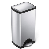 Simplehuman 30L Rectangular Step Bin, Brushed Stainless Steel